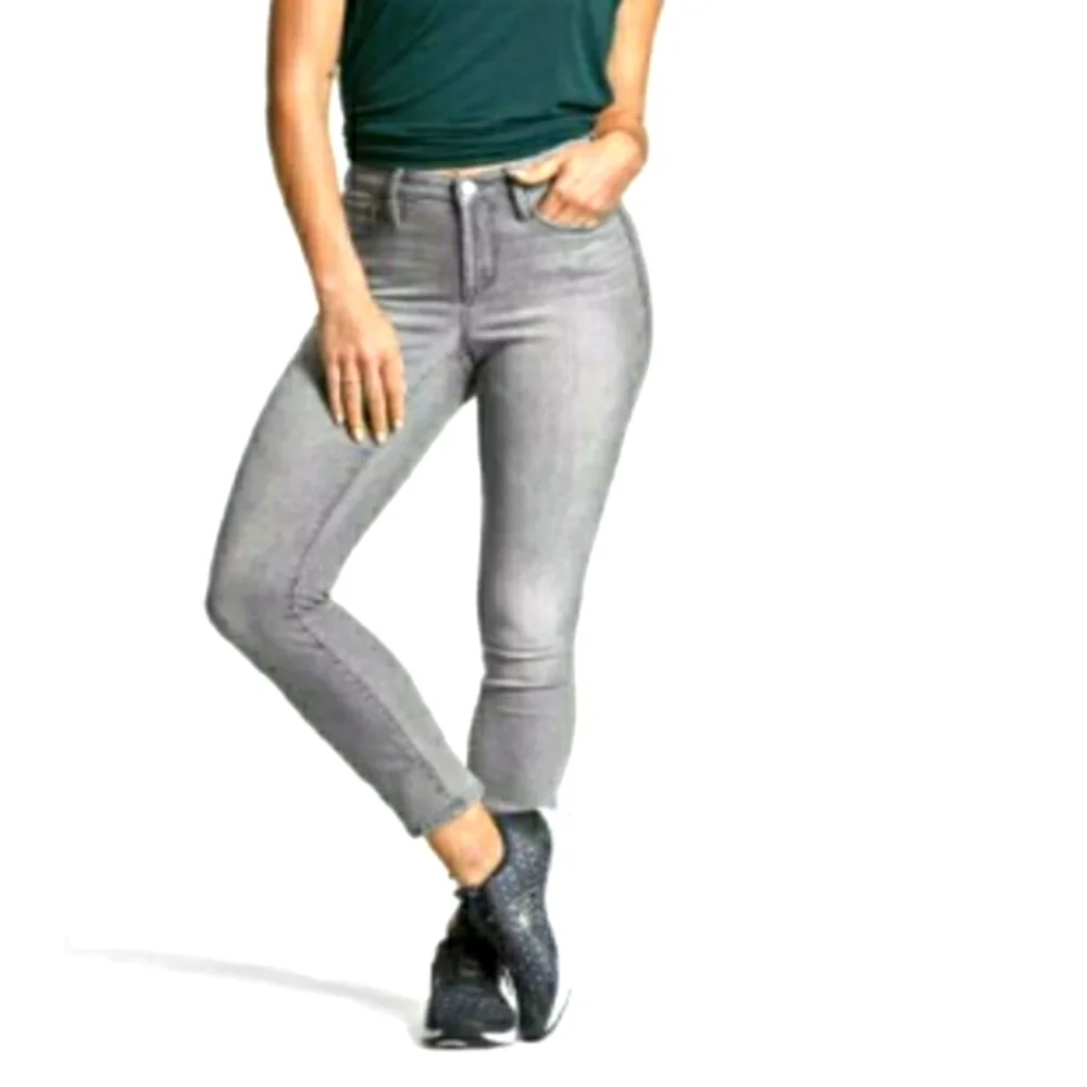 Athleta Grey SCULPTEK Skinny Jeans Tights Grey Wash Movement Size 2P - Picture 4 of 15
